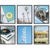imageHAUS AND HUES Bright City Set Prints 1100quot x 1400quot Black Framed Travel GalleryPalm Springs