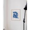 imageHAUS AND HUES Dove of Peace Picasso Wall Art  Pablo Picasso Line Drawing Artwork Modern Dove Poster Classic Print for Living Room Kitchen and Office Walls Beige Frame 12x16Blue Nude