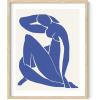 imageHAUS AND HUES Dove of Peace Picasso Wall Art  Pablo Picasso Line Drawing Artwork Modern Dove Poster Classic Print for Living Room Kitchen and Office Walls Beige Frame 12x16Blue Nude