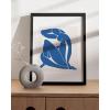 imageHAUS AND HUES Dove of Peace Picasso Wall Art  Pablo Picasso Line Drawing Artwork Modern Dove Poster Classic Print for Living Room Kitchen and Office Walls Beige Frame 12x16Blue Nude