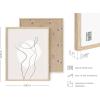 imageHAUS AND HUES Fashion Wall Art Set  Glam Purple Decor Designer Aesthetic Prints for Bedroom Black Frame 24x36 Set of 3Gray Line Art