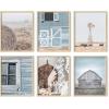 imageHAUS AND HUES Frame Barn Wall Art  Blue Wall Decor Modern Farmhouse Wall Decor Rustic Wall Art Barn Pictures Country Room Decor Beige Frame 11x14Cooltoned Farmhouse