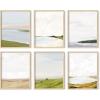 imageHAUS AND HUES Frame Barn Wall Art  Blue Wall Decor Modern Farmhouse Wall Decor Rustic Wall Art Barn Pictures Country Room Decor Beige Frame 11x14Oil Painting Scenery