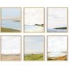 imageHAUS AND HUES Frame Barn Wall Art  Blue Wall Decor Modern Farmhouse Wall Decor Rustic Wall Art Barn Pictures Country Room Decor Beige Frame 11x14Oil Painting Scenery