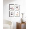 imageHAUS AND HUES Glam Luxury Sketch Daisy Jones Wall Art Set of 4 Unframed 16x20 Linen Art Prints for BedroomFashion Sketches