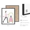 imageHAUS AND HUES Glam Luxury Sketch Daisy Jones Wall Art Set of 4 Unframed 16x20 Linen Art Prints for BedroomFashion Sketches