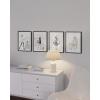 imageHAUS AND HUES Glam Luxury Sketch Daisy Jones Wall Art Set of 4 Unframed 16x20 Linen Art Prints for BedroomFashion Sketches