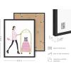 imageHAUS AND HUES Glam Luxury Sketch Daisy Jones Wall Art Set of 4 Unframed 16x20 Linen Art Prints for BedroomFashion Sketches