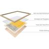 imageHAUS AND HUES Nature Wall Art  Set of 4 Landscape Wall Art Watercolor Prints Abstract Nature Wall Decor Earth Tones Neutral Art Beige Frame 11x14Colors  Lines