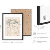 imageHAUS AND HUES Picasso Abstract Woman Wall Art  Minimalist Line Art Aesthetic Line Art Picasso Woman Face Poster for Living Room Dorm Room and Office Interiors Black Frame 24x36Picasso Woman
