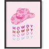 imageHAUS AND HUES Pink Posters Preppy Poster  Pink Posters for Room Aesthetic Preppy Paintings Dorm Wall Art for College Girls Cutesy Wall Decor Beige Frame 12x16Glam Cowgirl Hat