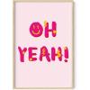imageHAUS AND HUES Pink Posters Preppy Poster  Pink Posters for Room Aesthetic Preppy Paintings Dorm Wall Art for College Girls Cutesy Wall Decor Beige Frame 12x16Pink Oh Yeah