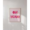 imageHAUS AND HUES Pink Posters Preppy Poster  Pink Posters for Room Aesthetic Preppy Paintings Dorm Wall Art for College Girls Cutesy Wall Decor Beige Frame 12x16Pink Oh Yeah