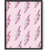 imageHAUS AND HUES Pink Posters Preppy Poster  Pink Posters for Room Aesthetic Preppy Paintings Dorm Wall Art for College Girls Cutesy Wall Decor Beige Frame 12x16Preppy Lightning Bolts