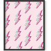 imageHAUS AND HUES Pink Posters Preppy Poster  Pink Posters for Room Aesthetic Preppy Paintings Dorm Wall Art for College Girls Cutesy Wall Decor Beige Frame 12x16Preppy Lightning Bolts