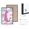 imageHAUS AND HUES Pink Posters Preppy Poster  Pink Posters for Room Aesthetic Preppy Paintings Dorm Wall Art for College Girls Cutesy Wall Decor Beige Frame 12x16Preppy Cheetah