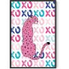 imageHAUS AND HUES Pink Posters Preppy Poster  Pink Posters for Room Aesthetic Preppy Paintings Dorm Wall Art for College Girls Cutesy Wall Decor Beige Frame 12x16Preppy Cheetah
