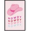 imageHAUS AND HUES Pink Posters Preppy Poster  Pink Posters for Room Aesthetic Preppy Paintings Dorm Wall Art for College Girls Cutesy Wall Decor Beige Frame 12x16Glam Cowgirl Hat