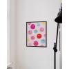 imageHAUS AND HUES Pink Posters Preppy Poster  Pink Posters for Room Aesthetic Preppy Paintings Dorm Wall Art for College Girls Cutesy Wall Decor Beige Frame 12x16Preppy Smileys