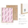 imageHAUS AND HUES Pink Posters Preppy Poster  Pink Posters for Room Aesthetic Preppy Paintings Dorm Wall Art for College Girls Cutesy Wall Decor Beige Frame 12x16Preppy Lightning Bolts