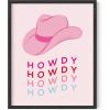imageHAUS AND HUES Pink Posters Preppy Poster  Pink Posters for Room Aesthetic Preppy Paintings Dorm Wall Art for College Girls Cutesy Wall Decor Beige Frame 12x16Glam Cowgirl Hat