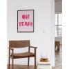 imageHAUS AND HUES Pink Posters Preppy Poster  Pink Posters for Room Aesthetic Preppy Paintings Dorm Wall Art for College Girls Cutesy Wall Decor Beige Frame 12x16Pink Oh Yeah