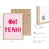 imageHAUS AND HUES Pink Posters Preppy Poster  Pink Posters for Room Aesthetic Preppy Paintings Dorm Wall Art for College Girls Cutesy Wall Decor Beige Frame 12x16Pink Oh Yeah