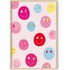 imageHAUS AND HUES Pink Posters Preppy Poster  Pink Posters for Room Aesthetic Preppy Paintings Dorm Wall Art for College Girls Cutesy Wall Decor Beige Frame 12x16Preppy Smileys