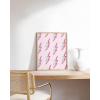 imageHAUS AND HUES Pink Posters Preppy Poster  Pink Posters for Room Aesthetic Preppy Paintings Dorm Wall Art for College Girls Cutesy Wall Decor Beige Frame 12x16Preppy Lightning Bolts