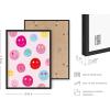 imageHAUS AND HUES Pink Posters Preppy Poster  Pink Posters for Room Aesthetic Preppy Paintings Dorm Wall Art for College Girls Cutesy Wall Decor Beige Frame 12x16Preppy Smileys