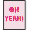 imageHAUS AND HUES Pink Posters Preppy Poster  Pink Posters for Room Aesthetic Preppy Paintings Dorm Wall Art for College Girls Cutesy Wall Decor Beige Frame 12x16Pink Oh Yeah