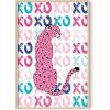imageHAUS AND HUES Pink Posters Preppy Poster  Pink Posters for Room Aesthetic Preppy Paintings Dorm Wall Art for College Girls Cutesy Wall Decor Beige Frame 12x16Preppy Cheetah
