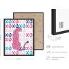 imageHAUS AND HUES Pink Posters Preppy Poster  Pink Posters for Room Aesthetic Preppy Paintings Dorm Wall Art for College Girls Cutesy Wall Decor Beige Frame 12x16Preppy Cheetah