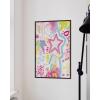 imageHAUS AND HUES Pink Posters Preppy Poster  Pink Posters for Room Aesthetic Preppy Paintings Dorm Wall Art for College Girls Cutesy Wall Decor Beige Frame 12x16Preppy Collage