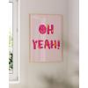 imageHAUS AND HUES Pink Posters Preppy Poster  Pink Posters for Room Aesthetic Preppy Paintings Dorm Wall Art for College Girls Cutesy Wall Decor Beige Frame 12x16Pink Oh Yeah