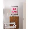 imageHAUS AND HUES Pink Posters Preppy Poster  Pink Posters for Room Aesthetic Preppy Paintings Dorm Wall Art for College Girls Cutesy Wall Decor Beige Frame 12x16Pink Oh Yeah