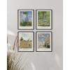 imageHAUS AND HUES Van Gogh Posters  Set of 6 Fine Art Prints Famous Paintings Black Framed 8x10Monet