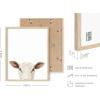 imageHAUS AND HUES Wall Art  Set of 4 Rustic Farm Animal Prints Art Prints 8x10 Beige Framed Kitchen Modern Farmhouse Decor Cow Deer Horse PigBeige Framed