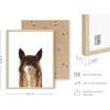 imageHAUS AND HUES Wall Art  Set of 4 Rustic Farm Animal Prints Art Prints 8x10 Beige Framed Kitchen Modern Farmhouse Decor Cow Deer Horse PigBeige Framed
