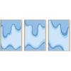 imageHAUS AND HUES Blue Abstract Wall Art  Set of 3 Color Drip Watercolor Painting Art Blue Wall Art for Living Room Contemporary Wall Art Abstract Blue Artwork Aesthetic Wall Decor 24x36 UNFRAMED