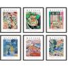 imageHAUS AND HUES Pink Wall Decor  Set of 6 Feminine Wall Art Matisse Wall Art Aesthetic Room Decor Vintage Frameable Pink Art For Girls Room Beige Frame 11x14Summer Matisse
