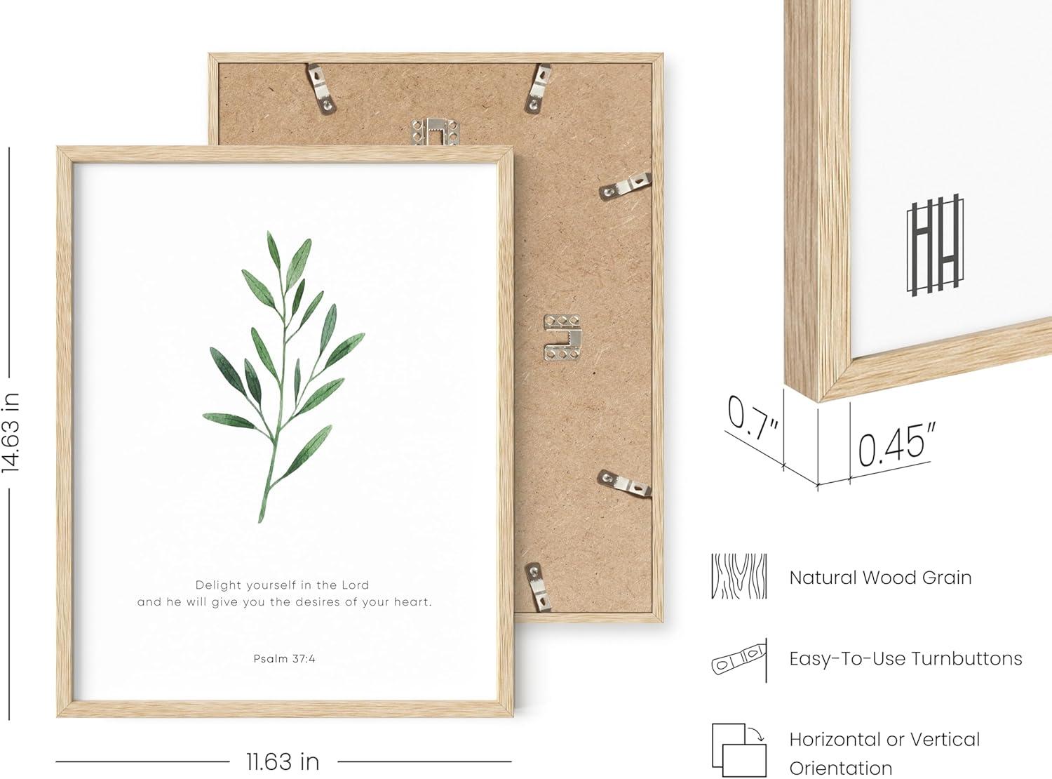 imageHAUS AND HUES Bible Verses Wall Decor  Set of 6 Christian Scripture Art Prints Inspirational Bible Verses Wall Decor Psalms Wall Art Black Frame 11x14Beige Framed