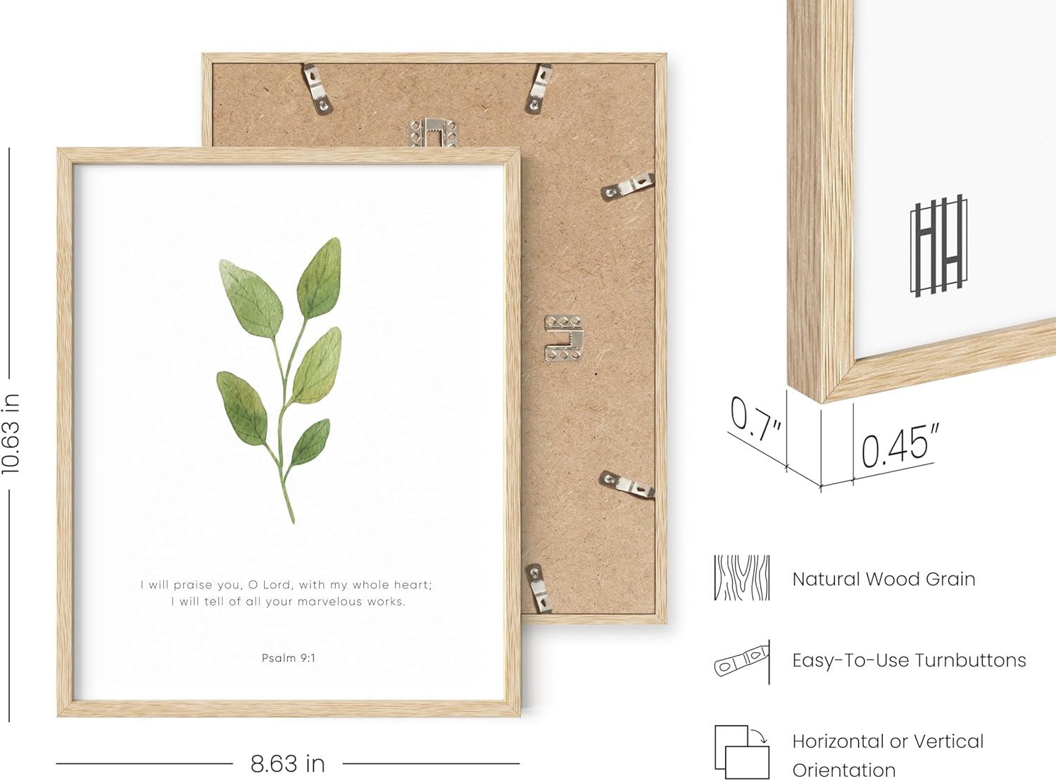 imageHAUS AND HUES Bible Verses Wall Decor  Set of 6 Christian Scripture Art Prints Inspirational Bible Verses Wall Decor Psalms Wall Art Black Frame 11x14Beige Framed