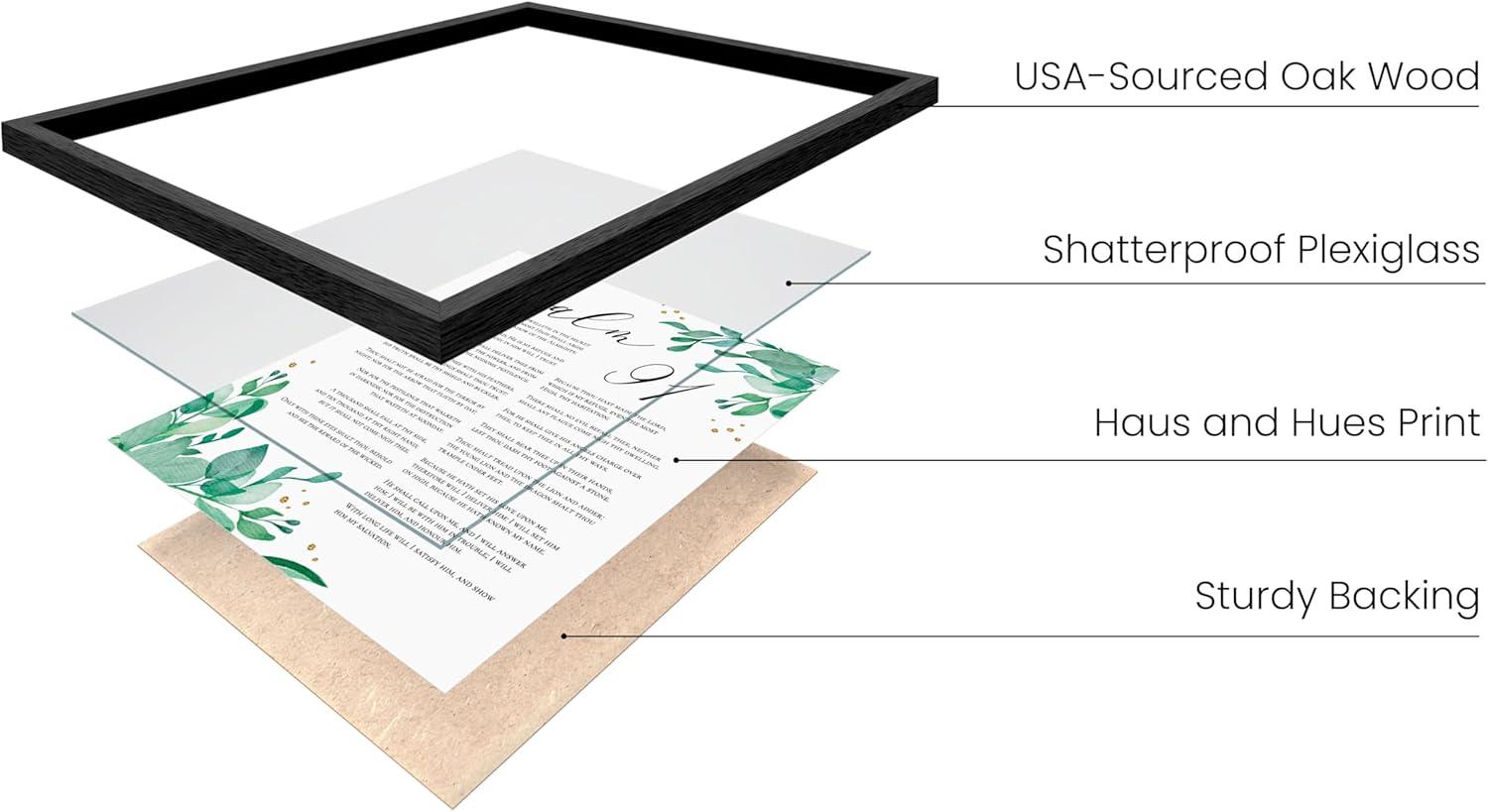 imageHAUS AND HUES Books of The Bible Poster  Bible Verses Wall Decor Scripture Wall Art Bible Gifts Poster Christian Wall Print Framed Beige 24quotx36quotPsalm 91