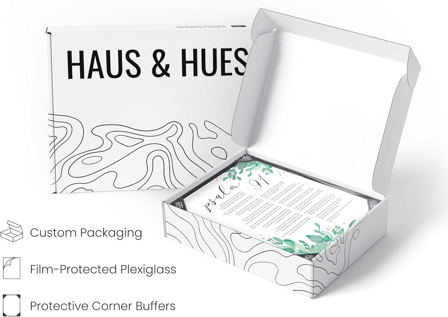 imageHAUS AND HUES Books of The Bible Poster  Bible Verses Wall Decor Scripture Wall Art Bible Gifts Poster Christian Wall Print Framed Beige 24quotx36quotPsalm 91