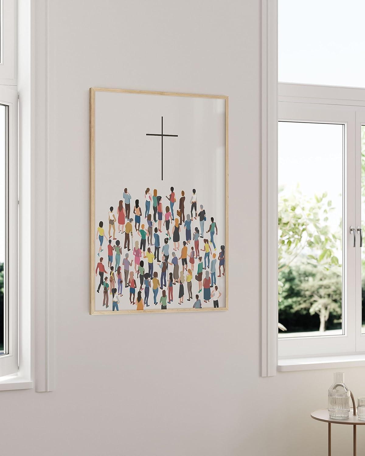 imageHAUS AND HUES Books of The Bible Posters  Bible Verses Wall Decor Christian Wall Decor Scripture Wall Art Bible Gifts Posters Christian Wall Print Unframed 12x16The Cross
