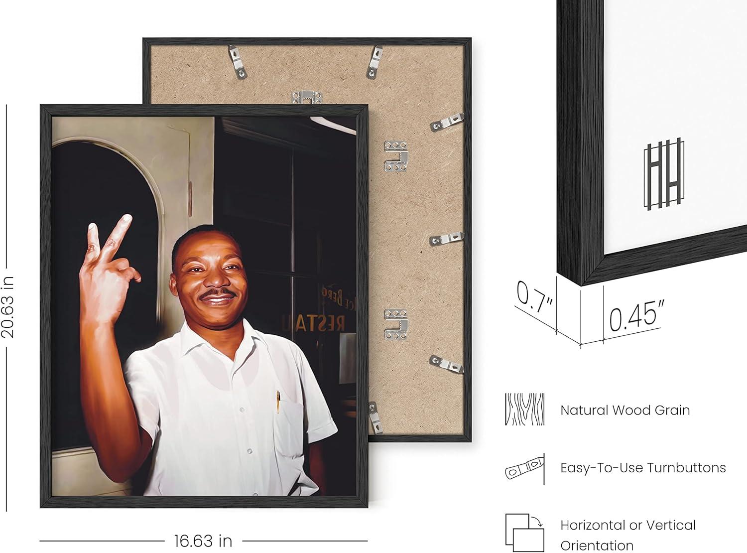 imageHAUS AND HUES Martin Luther King Poster  African American Wall Art American History Posters for Classroom MLK Poster African Art Wall Decor Martin Luther King Photos Unframed 24x36Mlk