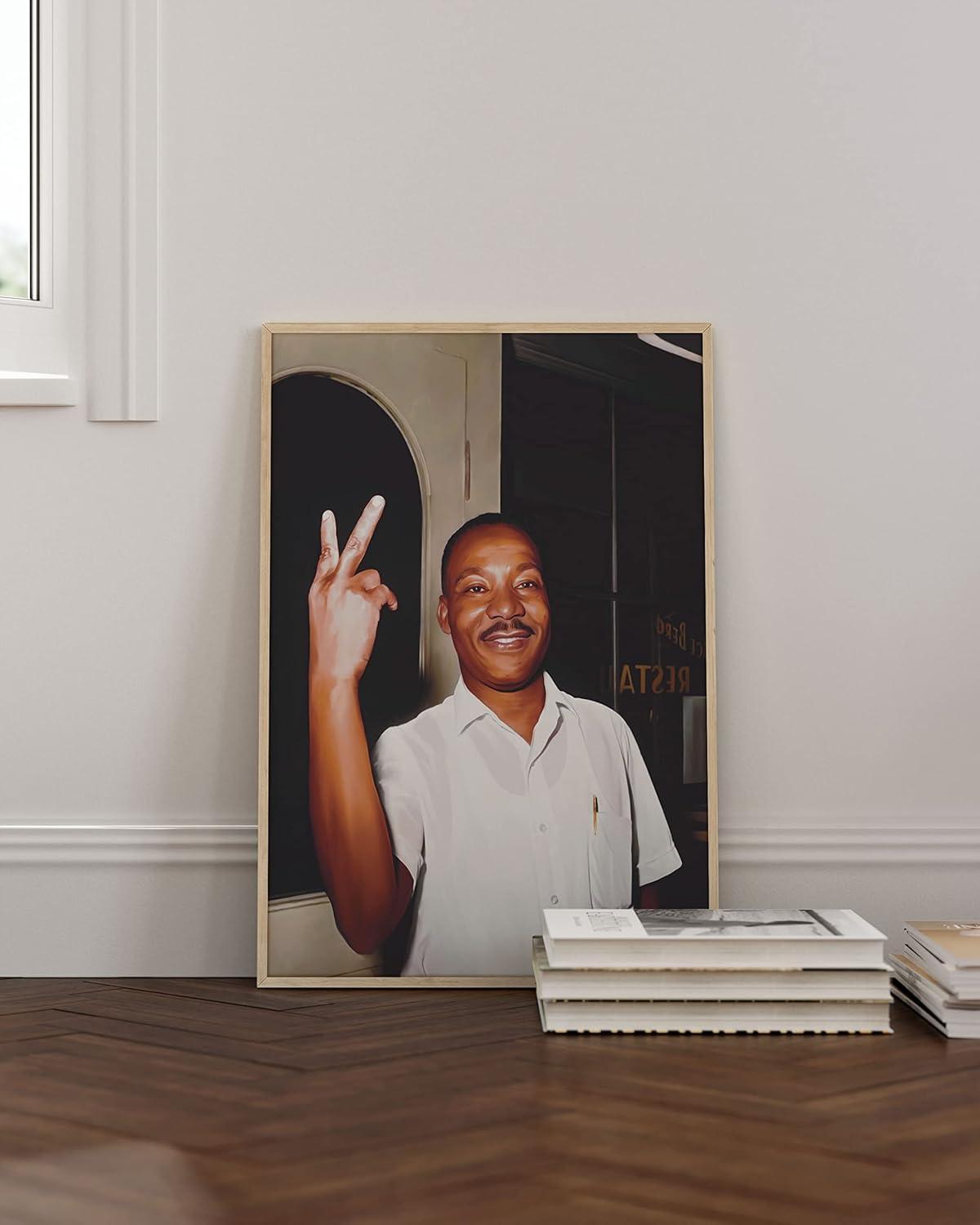 imageHAUS AND HUES Martin Luther King Poster  African American Wall Art American History Posters for Classroom MLK Poster African Art Wall Decor Martin Luther King Photos Unframed 24x36Mlk