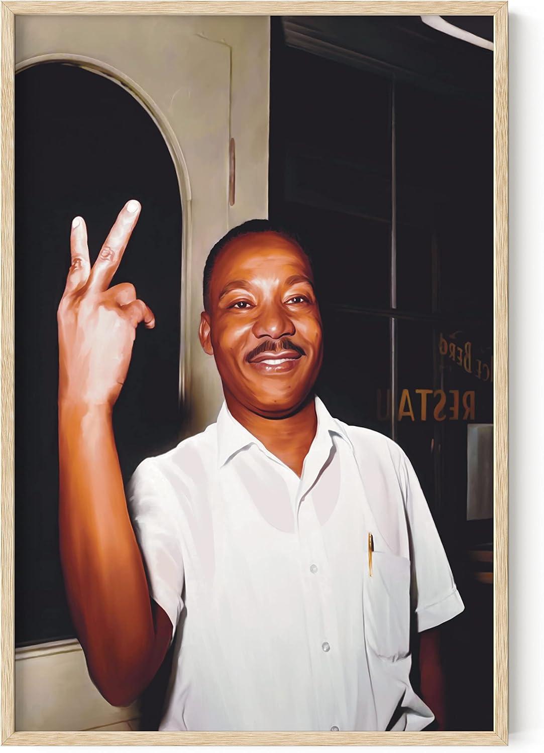 imageHAUS AND HUES Martin Luther King Poster  African American Wall Art American History Posters for Classroom MLK Poster African Art Wall Decor Martin Luther King Photos Unframed 24x36Mlk