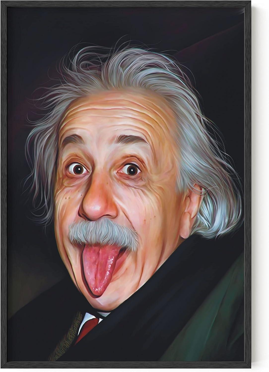 imageHAUS AND HUES Muhammad Ali Posters  Muhammad Ali Canvas Wall Art in Ring Boxing Prints Sports and Gym Artwork Black History Pictures for Wall Sport Posters for Man Cave Beige Framed 24x36Einstein
